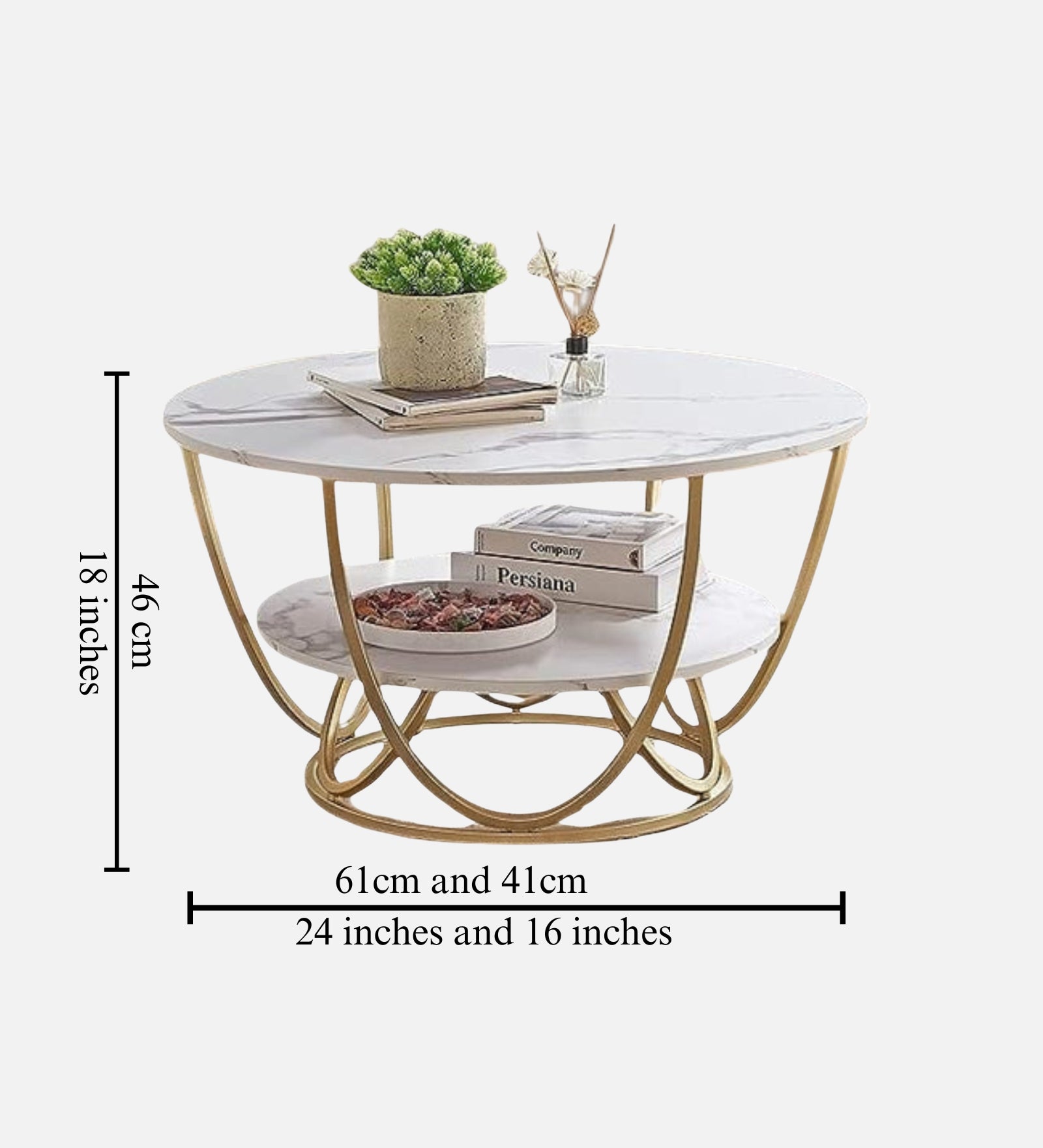 Round 2-Tier Center Table For Living Room