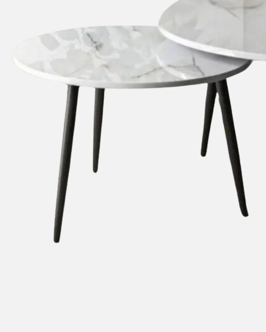 Classic Style Black Frame Coffee Table (Set of 2)