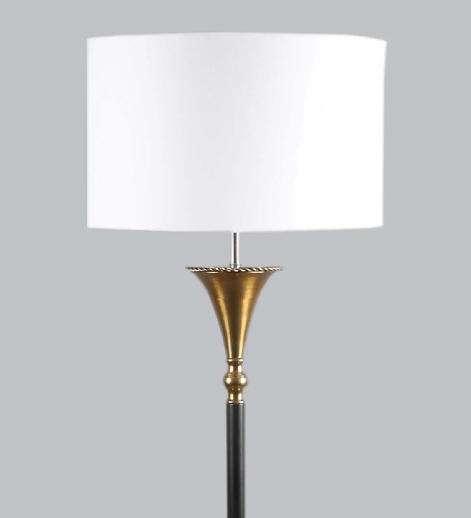 Montage White Shade Floor Lamp With Metal Base