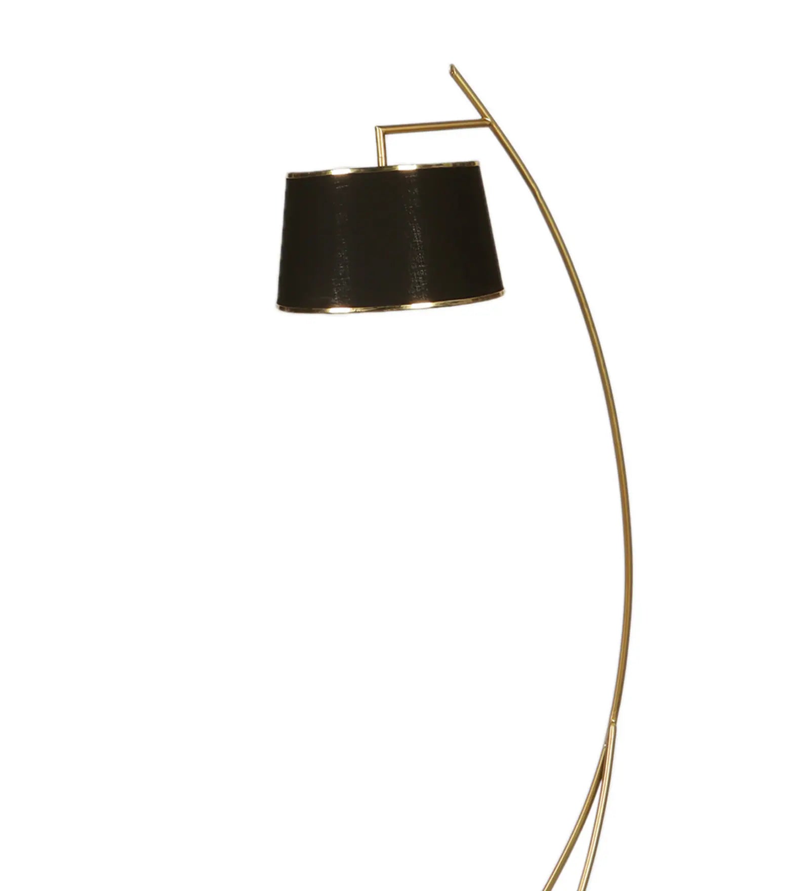 Midwest Black Cloth Shade Shelf Floor Lamp For Living Room