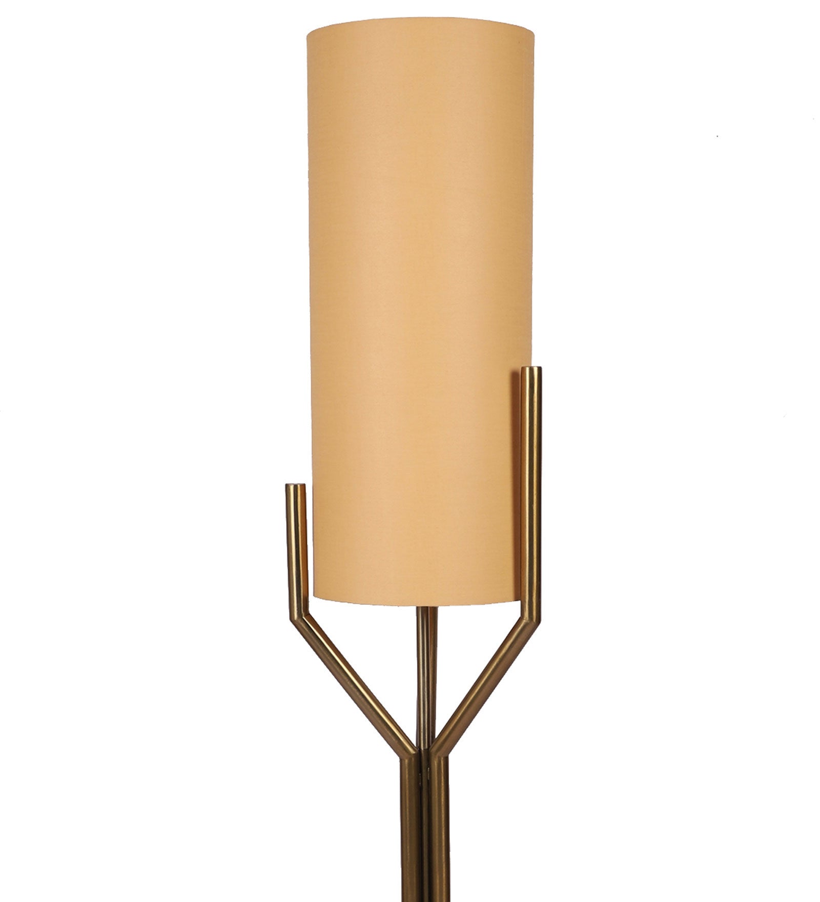 Wave Beige Fabric Cloth Shade Floor Lamp With Iron Base