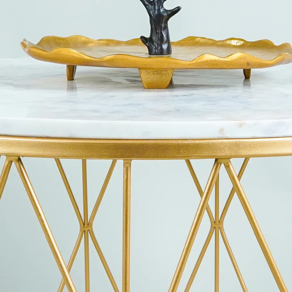 Caged Marble Center Table