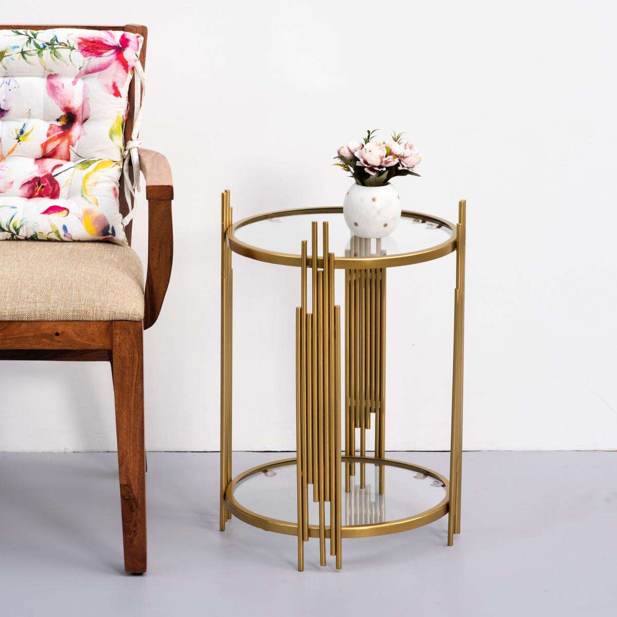 Artistic Glass Top Table