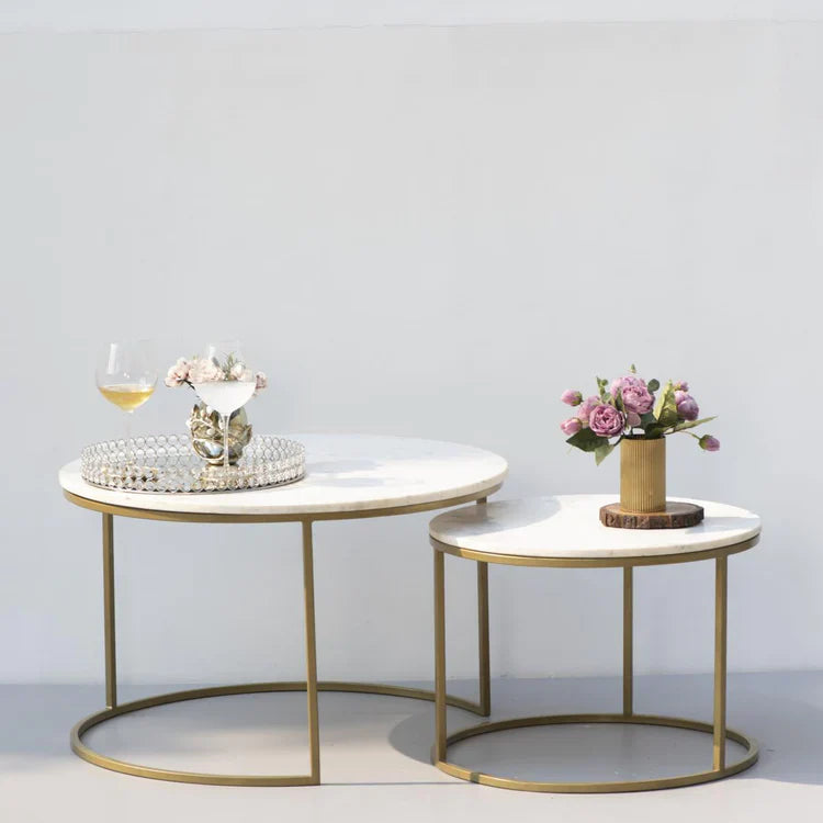 Round Elegant Coffee Table (Set of 2)