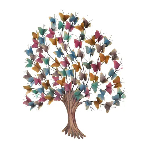Butterfly Tree Metal Wall Art