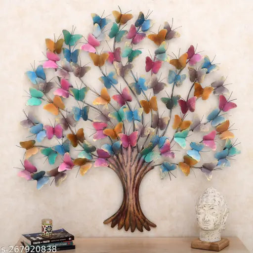 Butterfly Tree Metal Wall Art