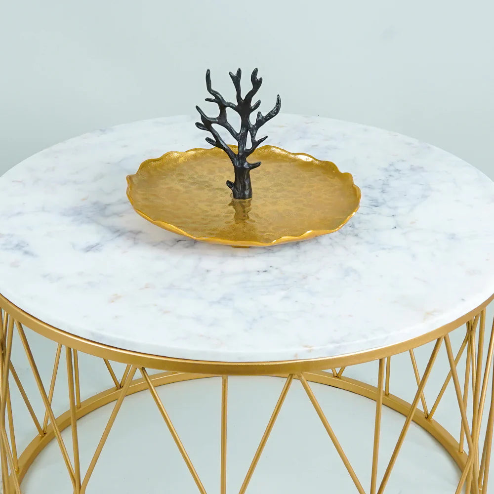 Caged Marble Center Table