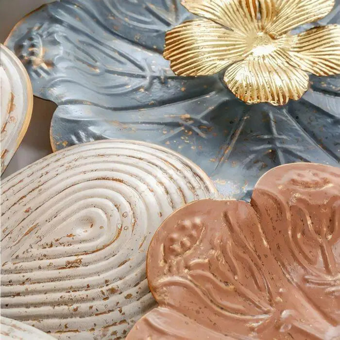 Floral Multicolor Metal Wall Art