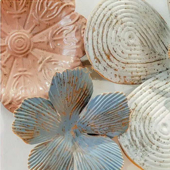 Floral Multicolor Metal Wall Art