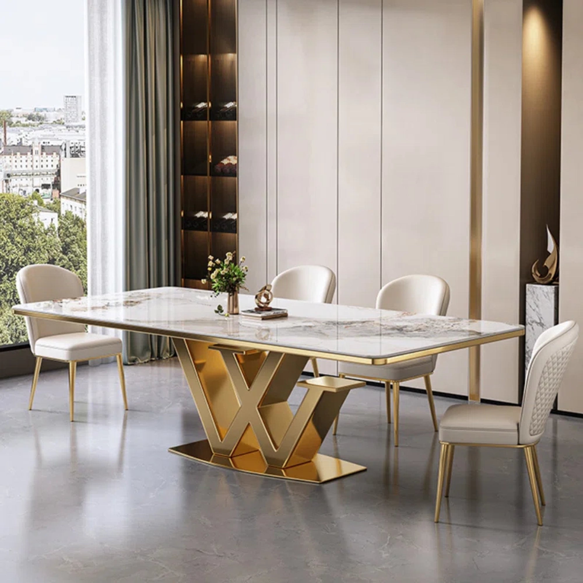 Designer Dining Table With 6 Chairs