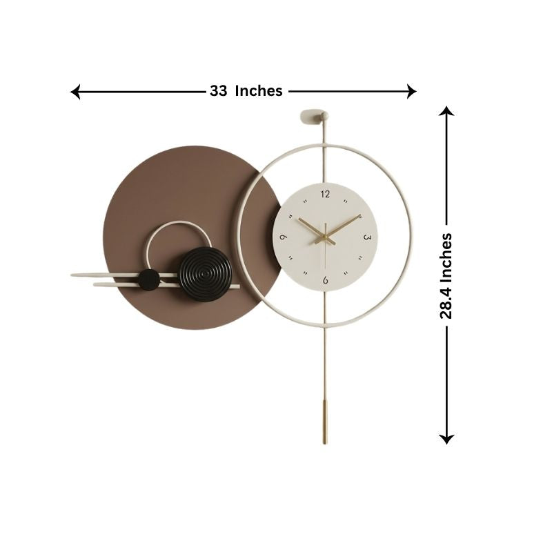 Linear Luxe Metal Decorative Wall Clock