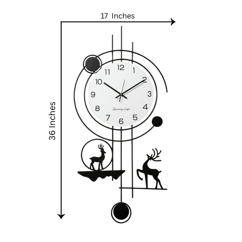 Modern Wildlife Round Wall Clock