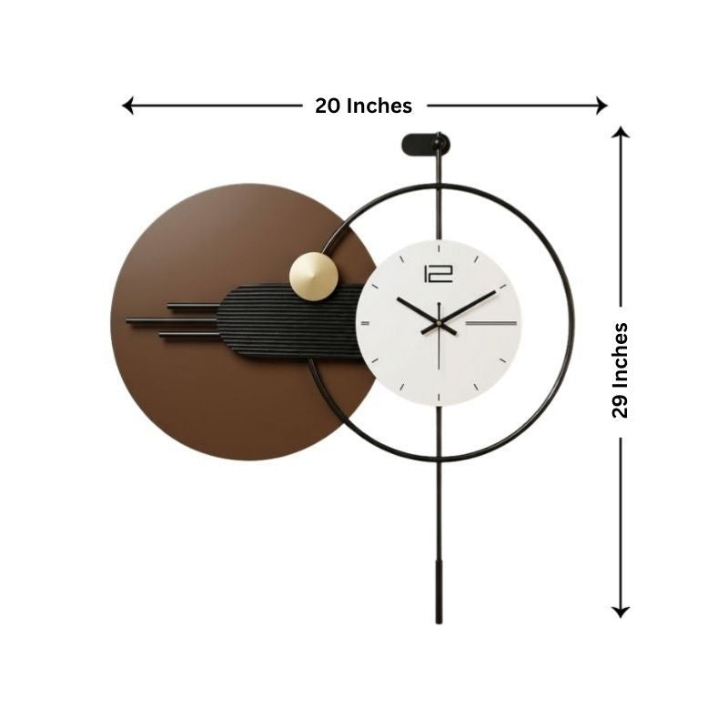 Dark Orbit Decorative Metal Wall Clock