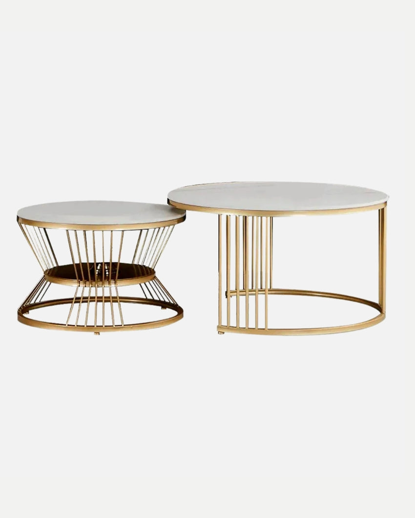 Gold Marble Coffee Table (Set of 2)