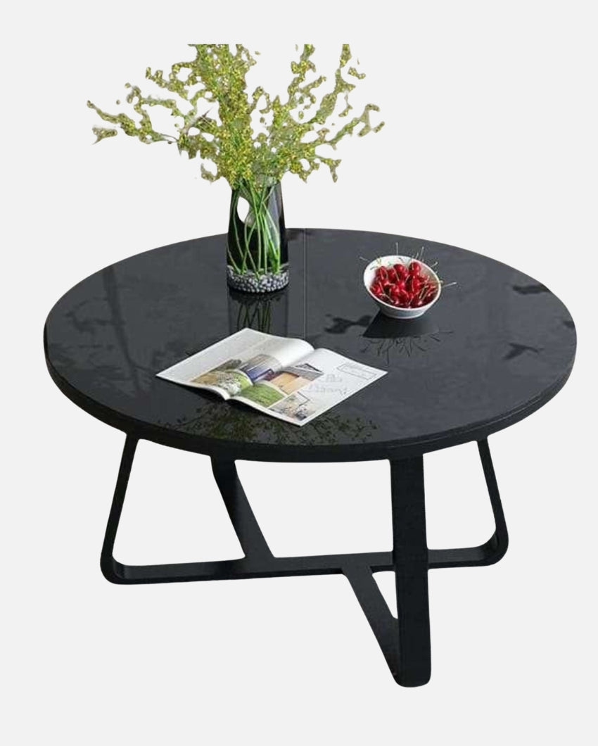 Black Round Marble Center Table