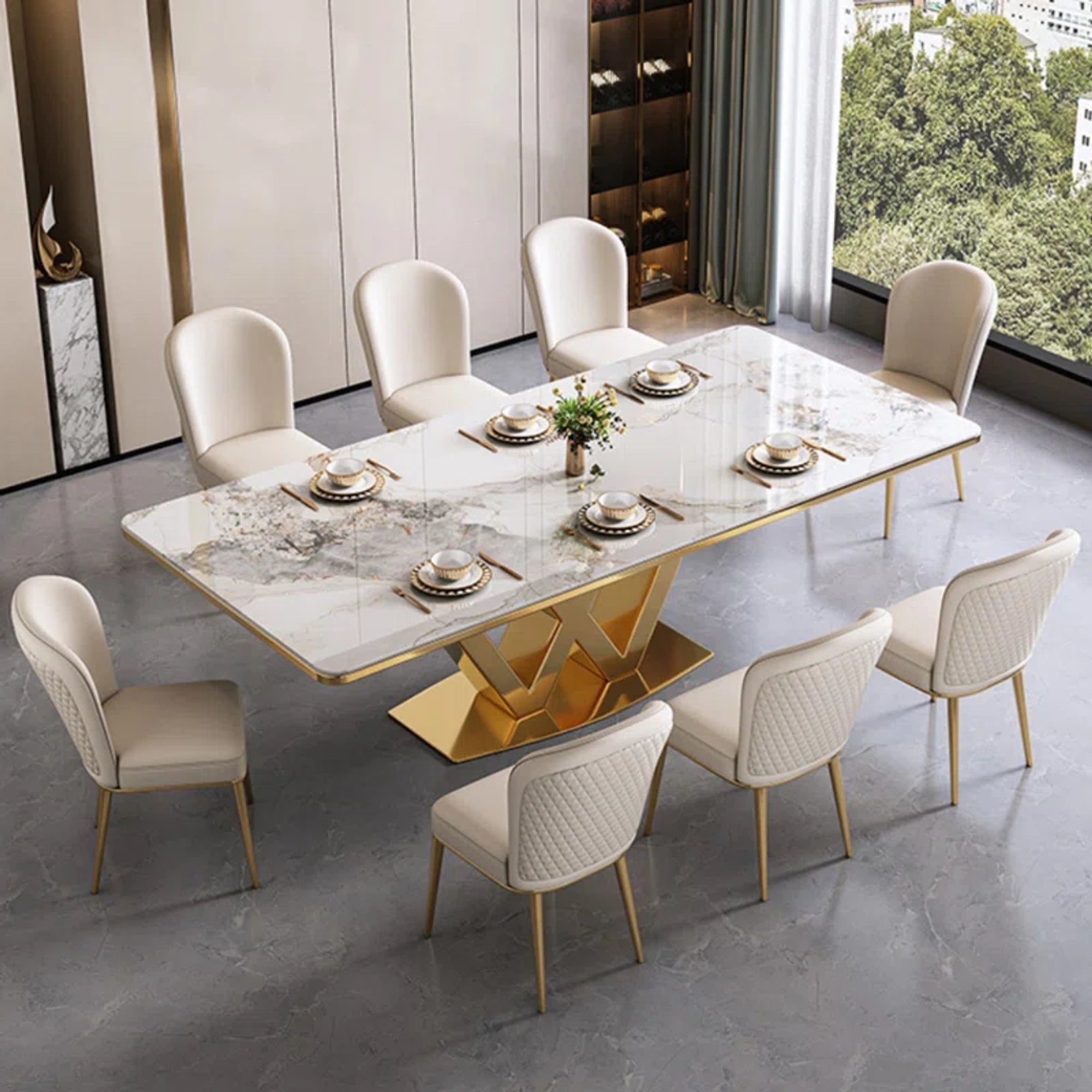Designer Dining Table With 6 Chairs