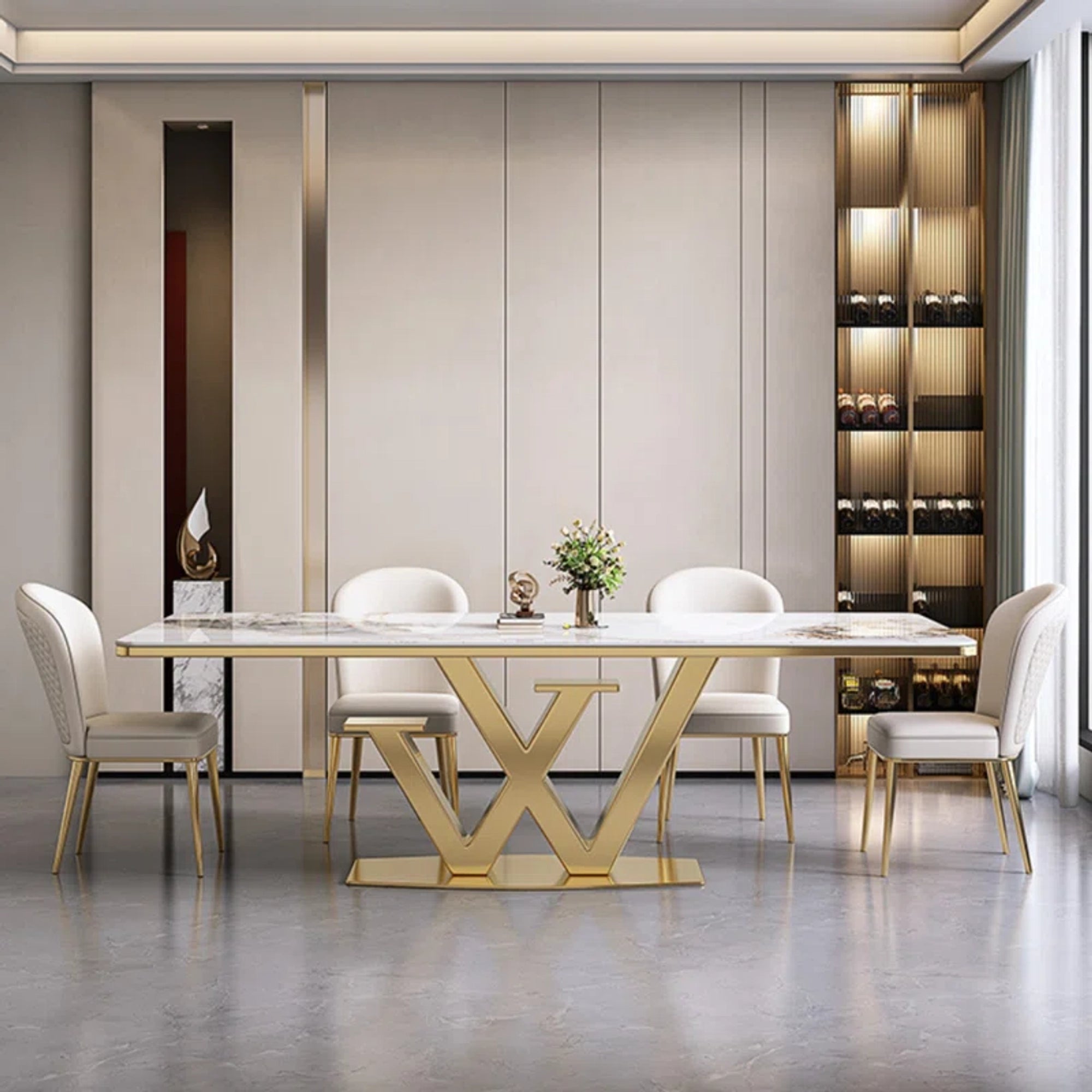 Designer Dining Table With 6 Chairs