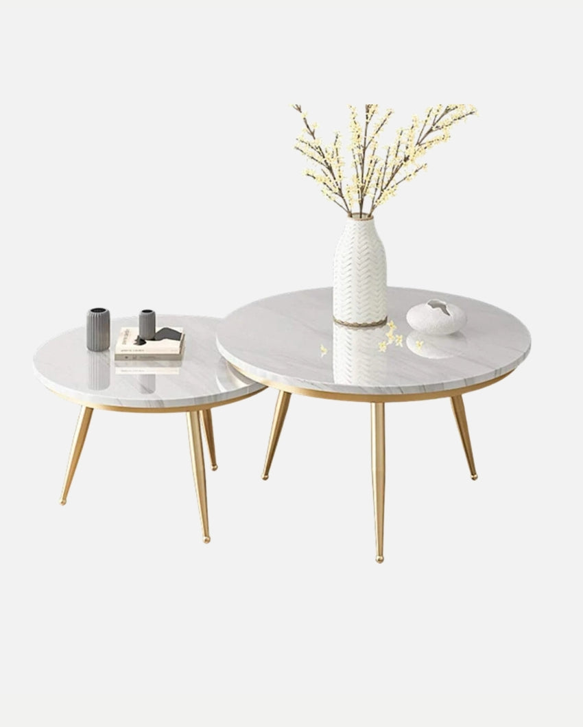 Classic Style Marble Coffee Table (Set of 2)