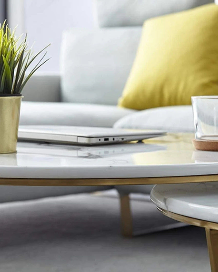 Metallic Marble Coffee Table (Set of 2)