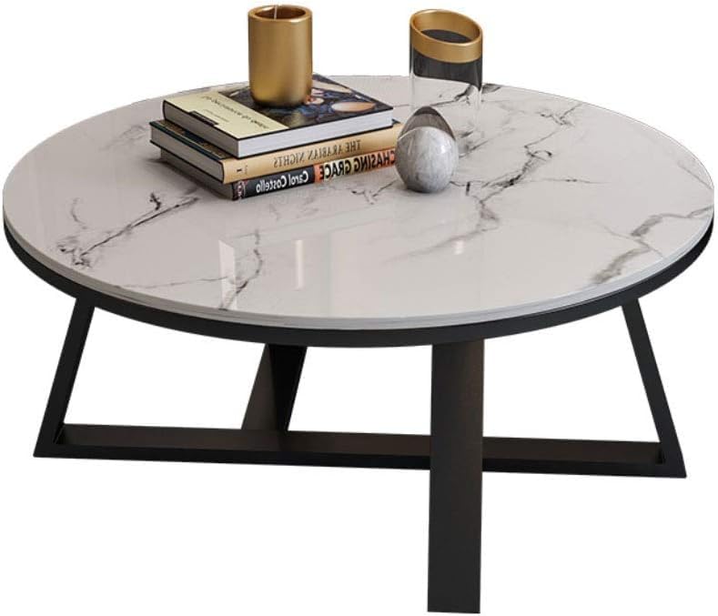 Minimalist Black Frame Marble Center Table