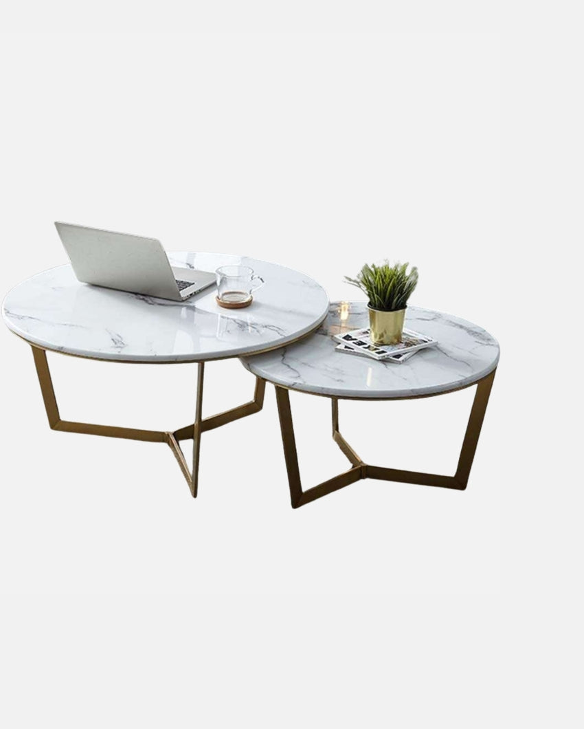 Metallic Marble Coffee Table (Set of 2)