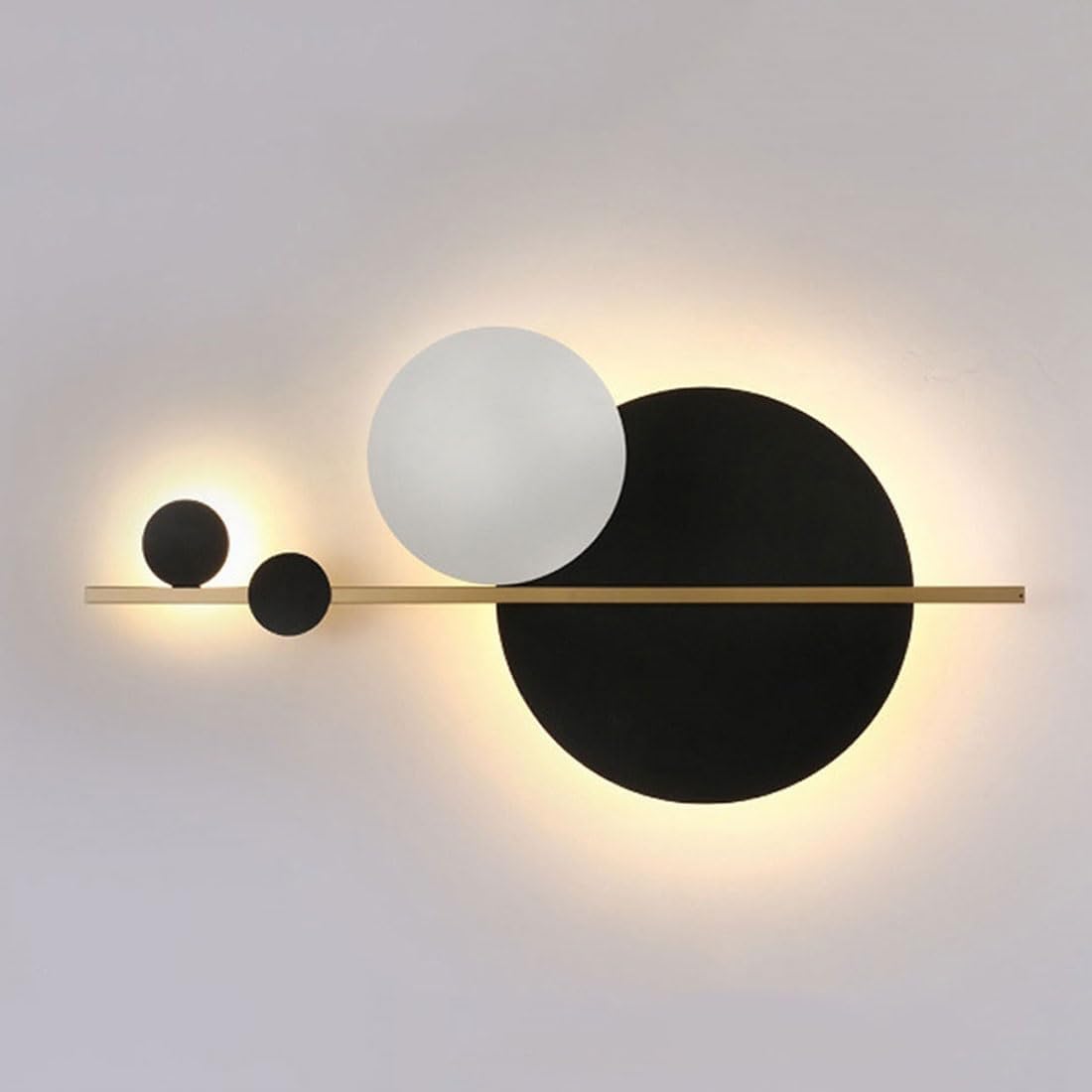 Black and White Modern LED Metal Wall Art