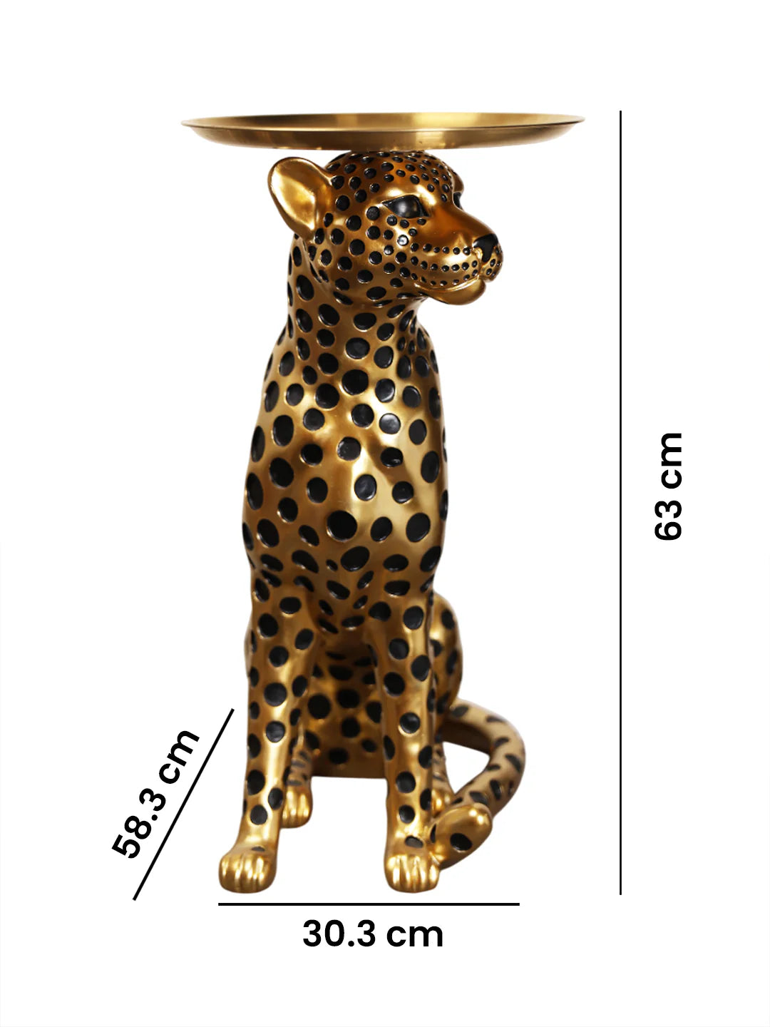 Leopard Statue Side Table