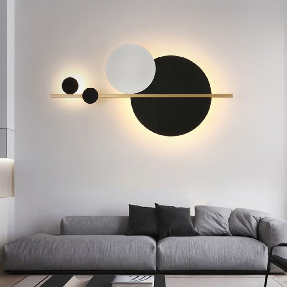 Black and White Modern LED Metal Wall Art