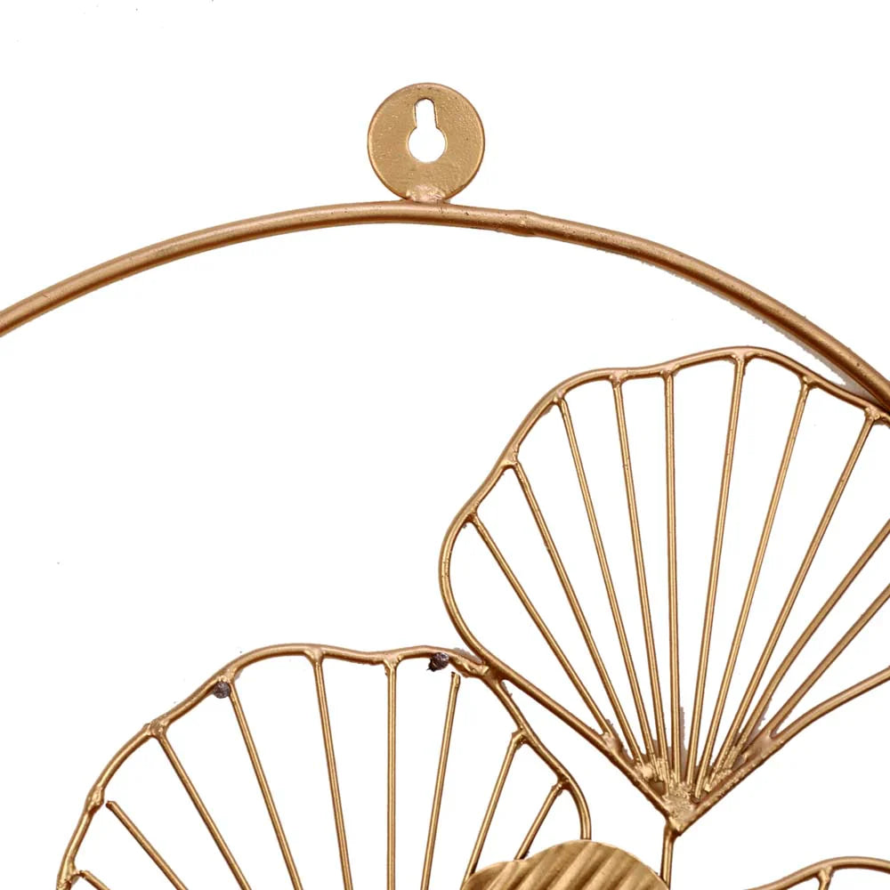 Floral Three Rings Metal Wall Art