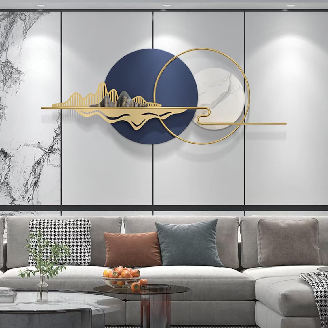 Mountains Ring Metal Wall Art For Living Room – Creator Handicrafts