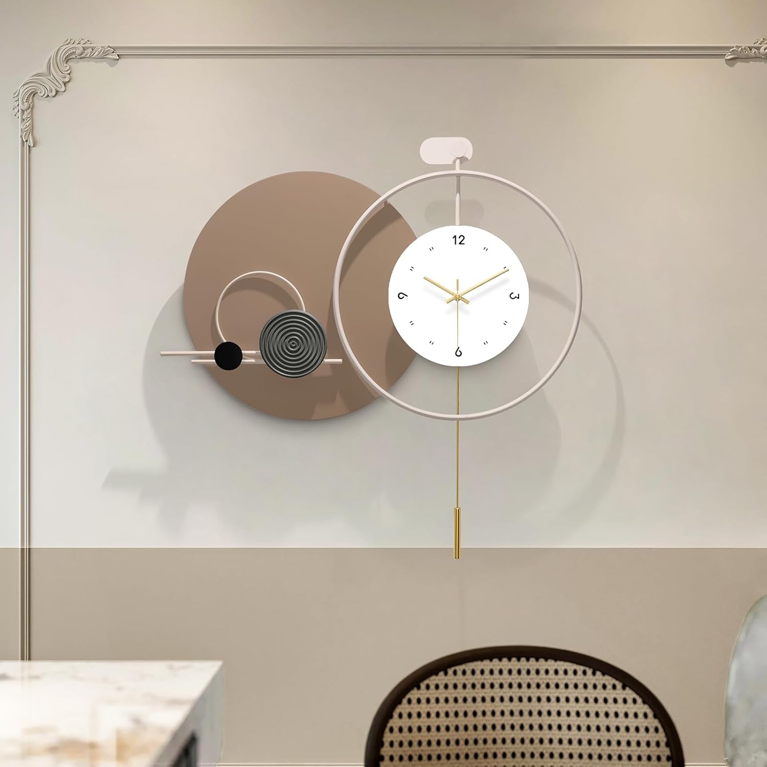 Linear Luxe Metal Decorative Wall Clock