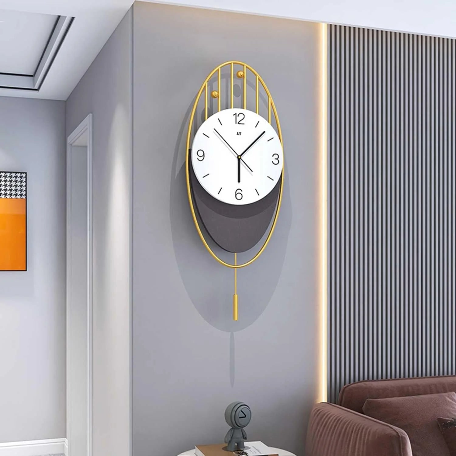 Modern Oval Wall Clock
