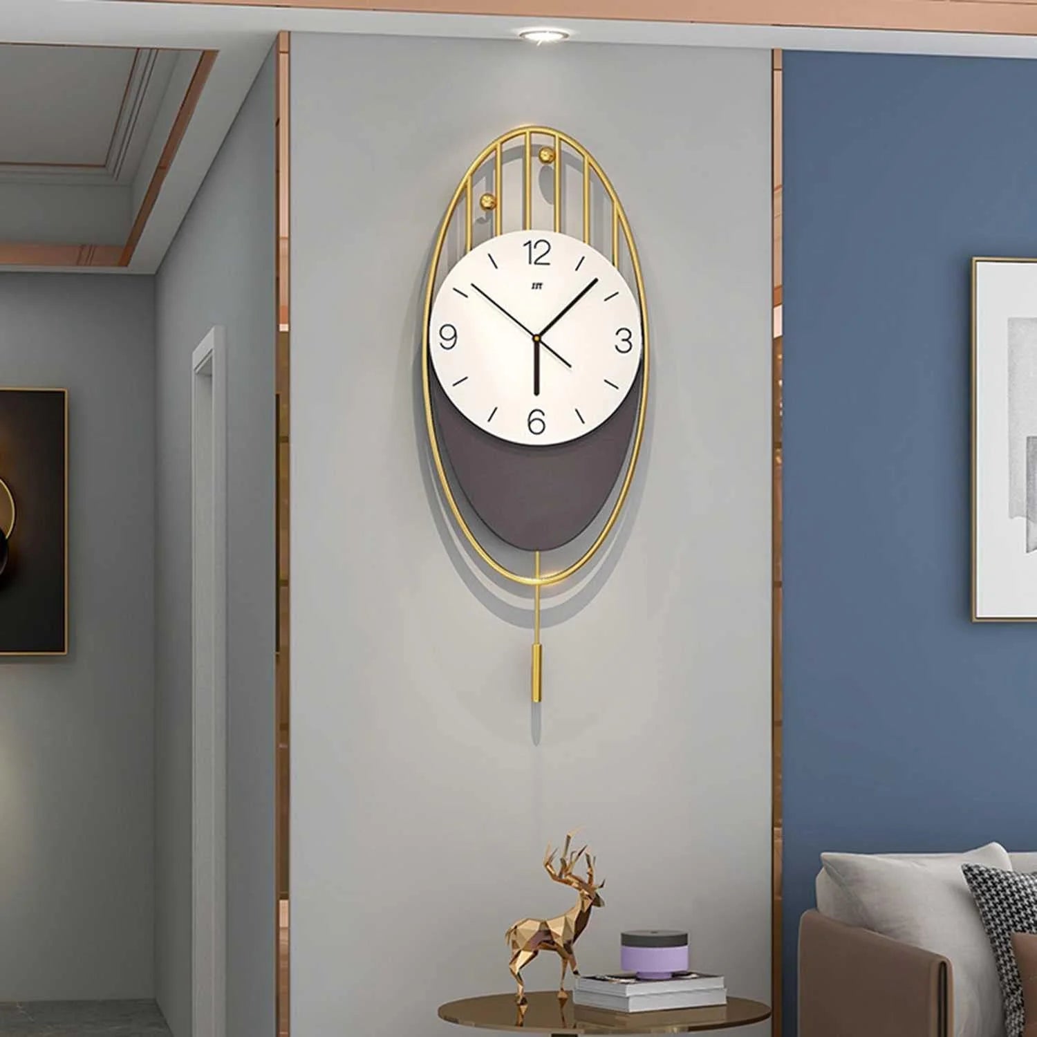 Modern Oval Wall Clock