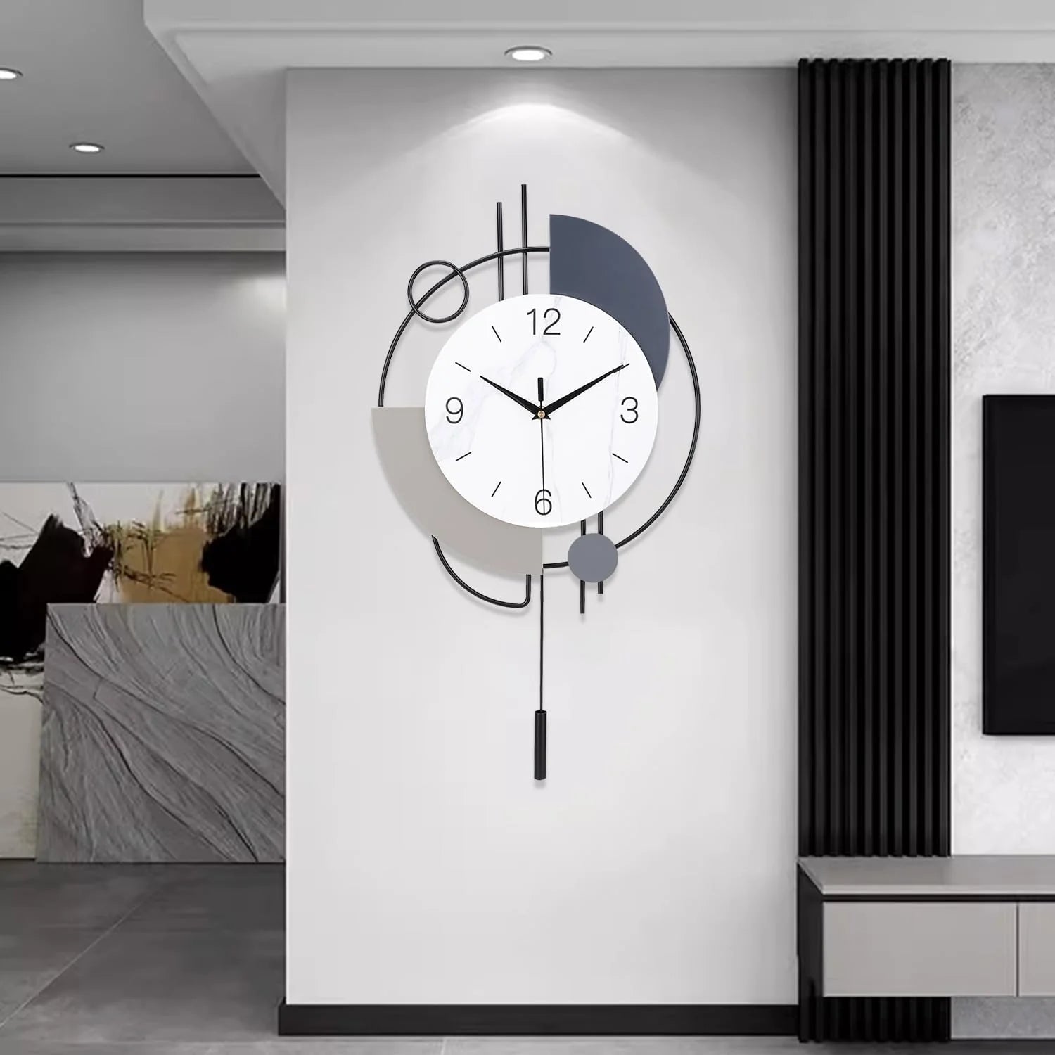 Minimal Grey Designer Wall Clock