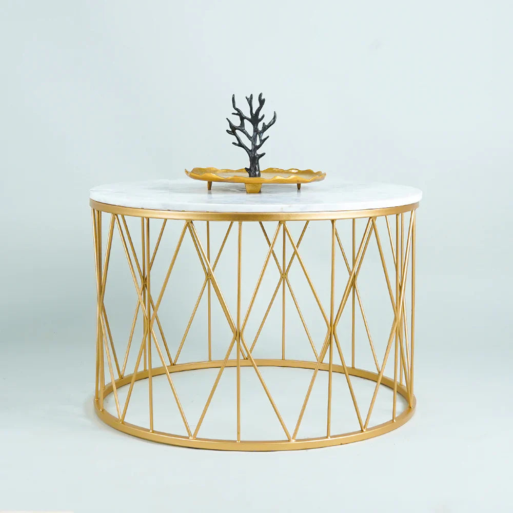 Caged Marble Center Table