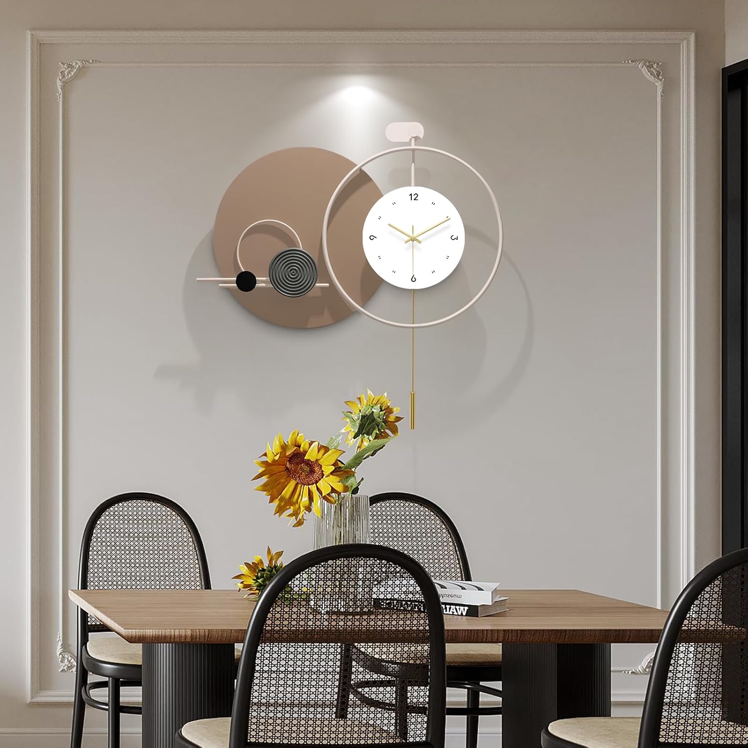 Linear Luxe Metal Decorative Wall Clock