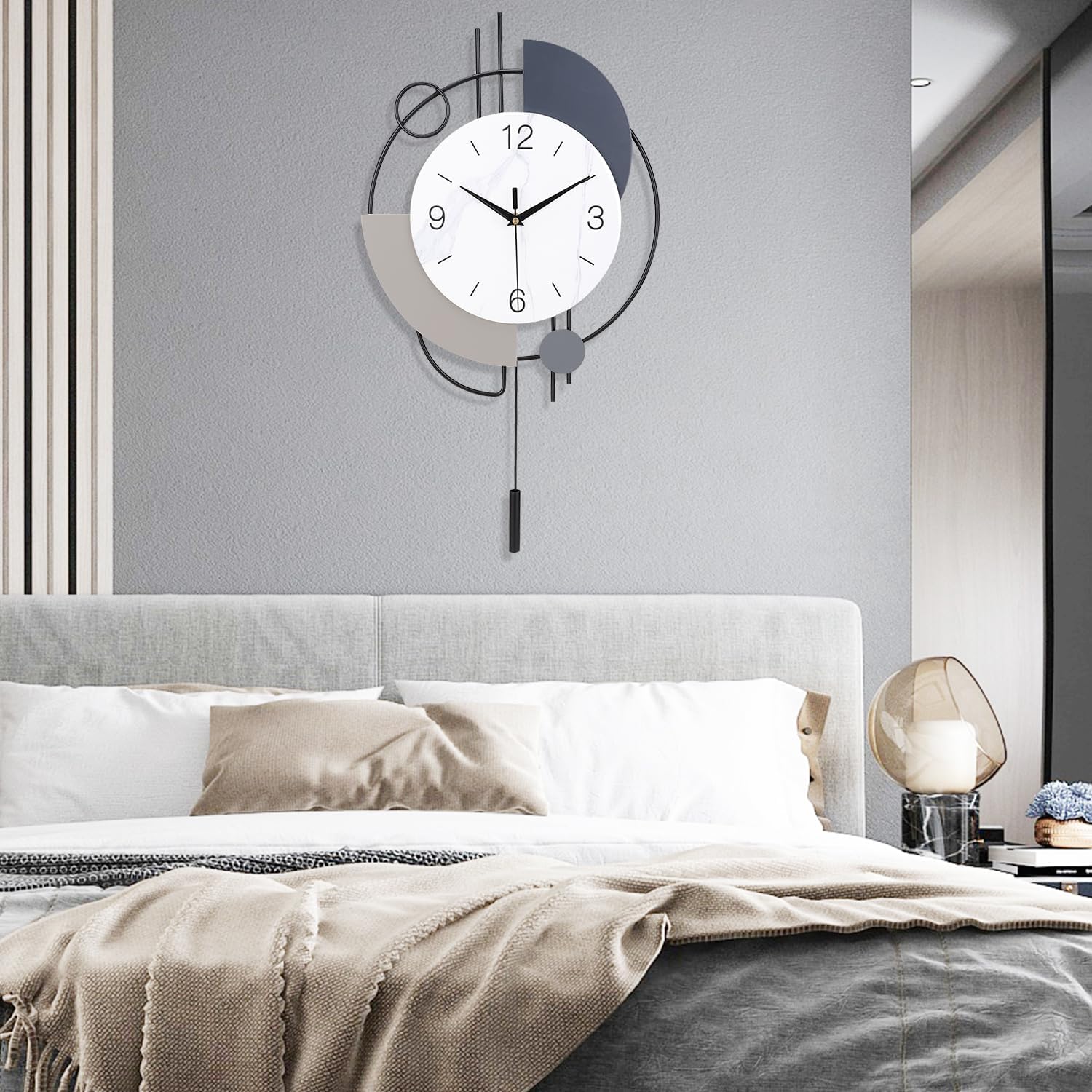 Minimal Grey Designer Wall Clock