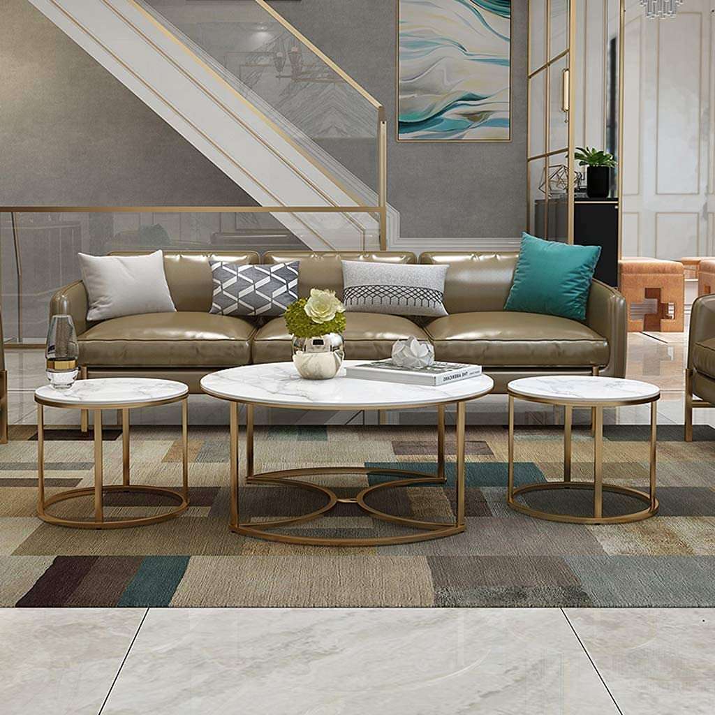 Modern Marble Nesting Table (Set of 3)