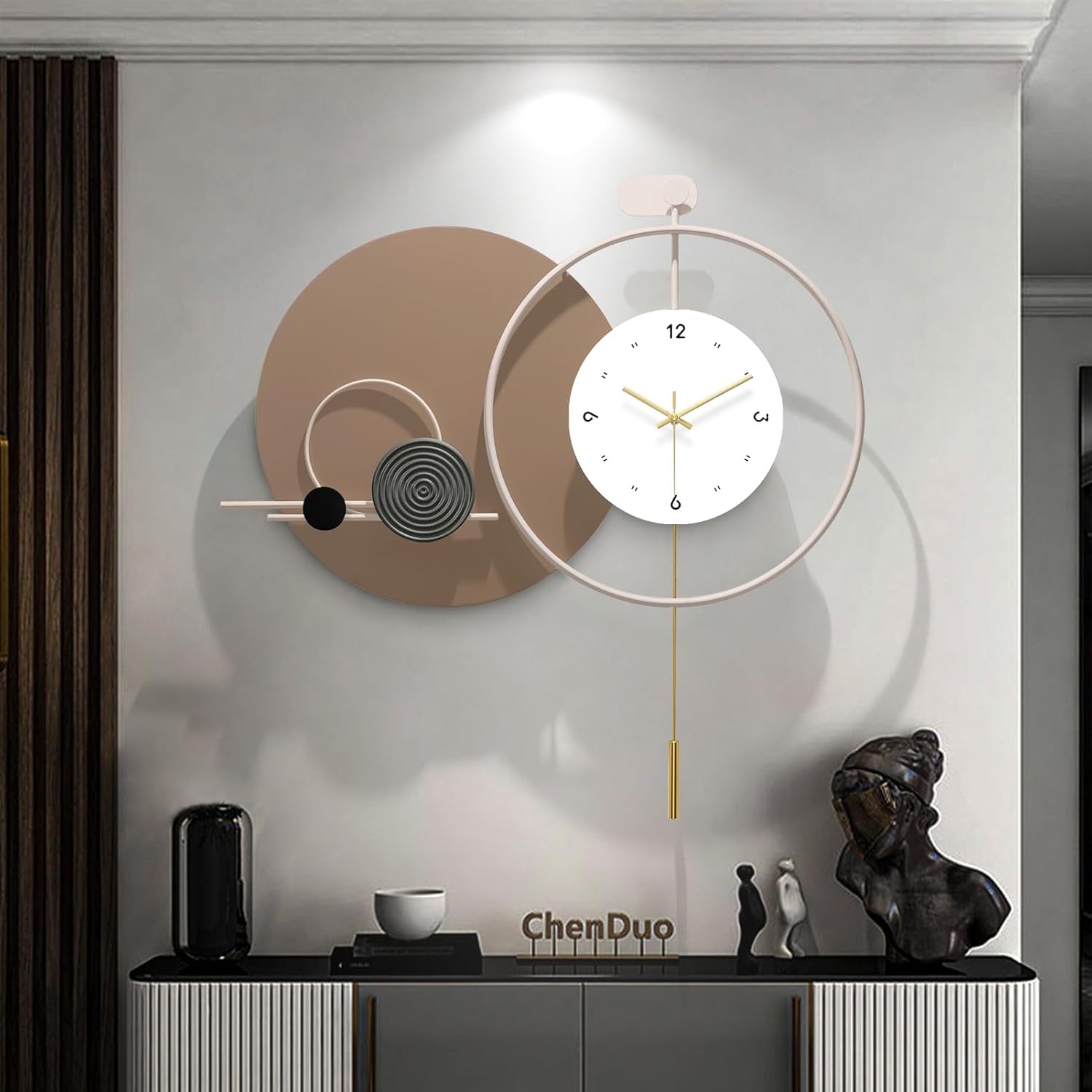 Linear Luxe Metal Decorative Wall Clock