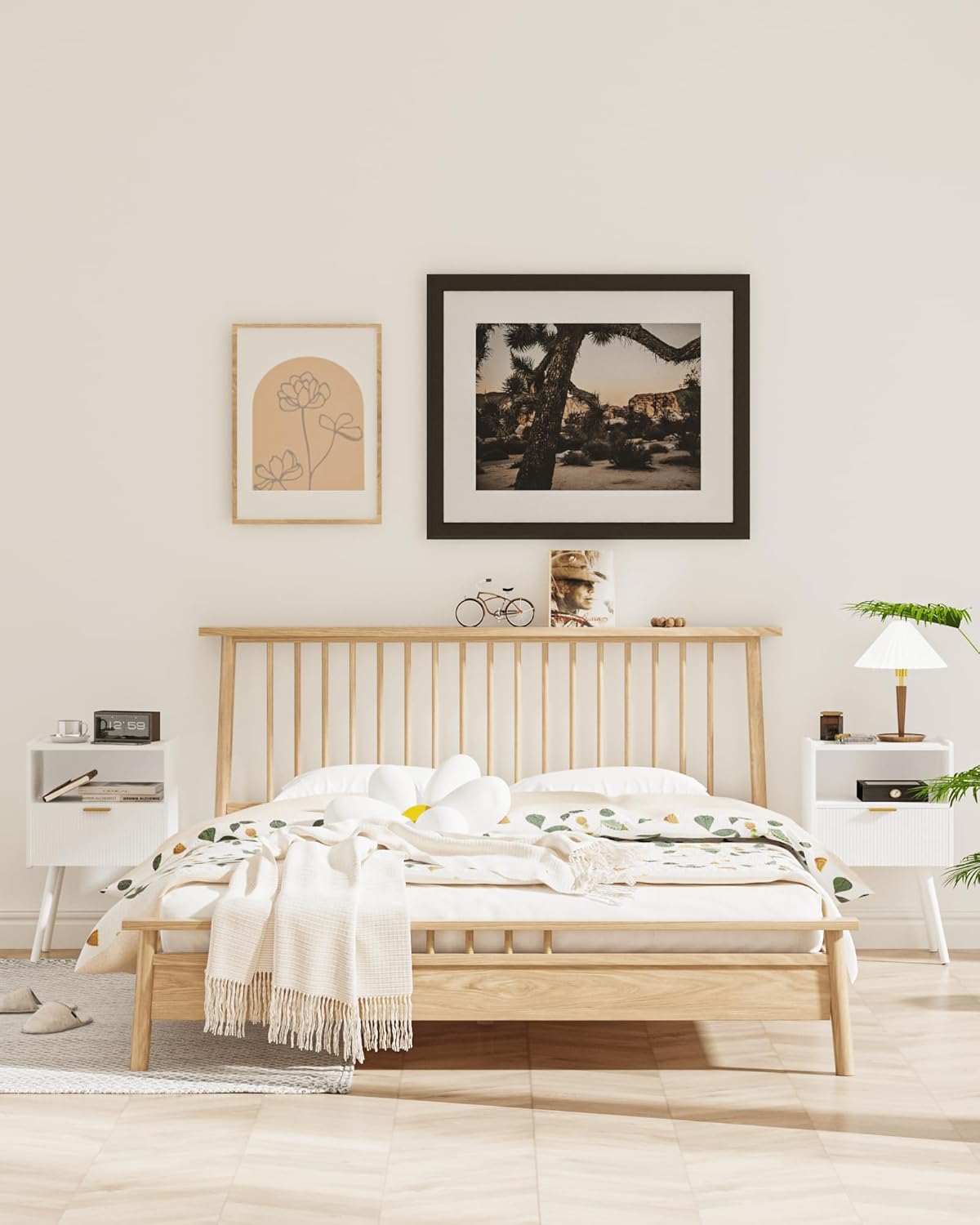 Modern Bedside Table with Storage Drawer
