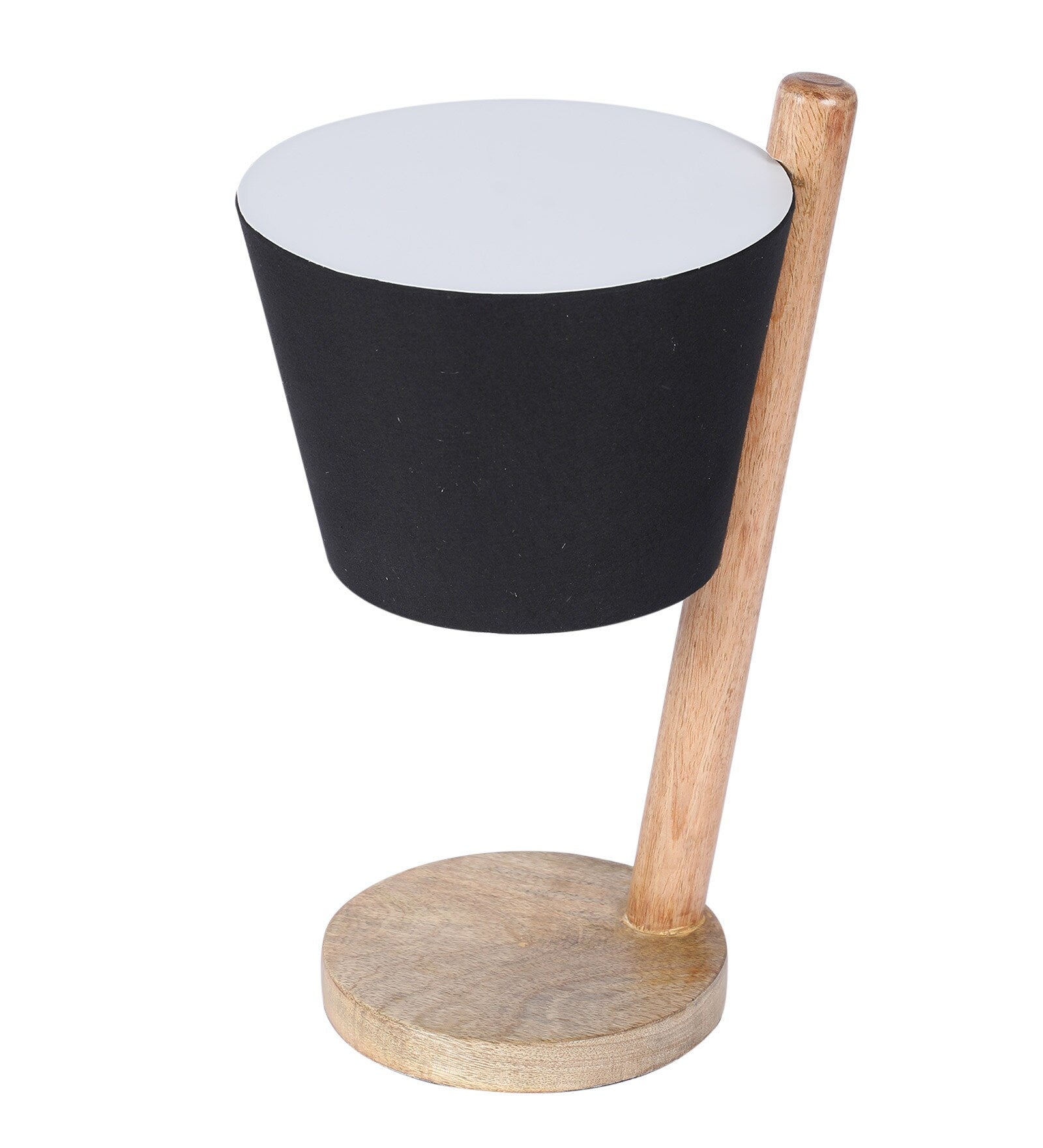 Scarlette Black Fabric Shade Table Lamp With Beige Base