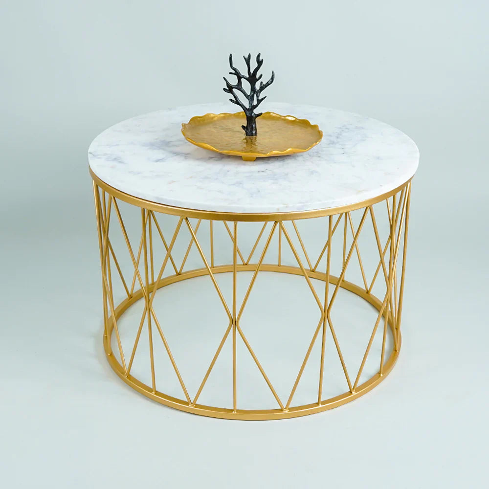 Caged Marble Center Table
