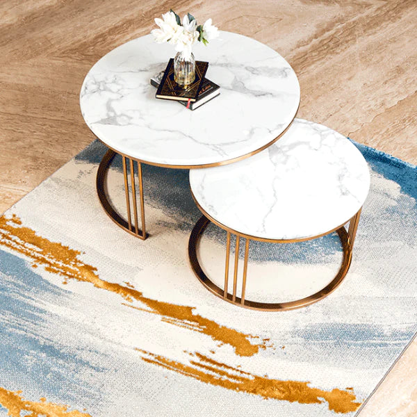Minimalist Nesting Center Table Set of 2 Rose Gold (Stainless Steel)