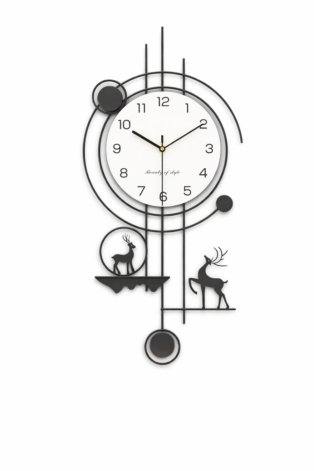 Modern Wildlife Round Wall Clock