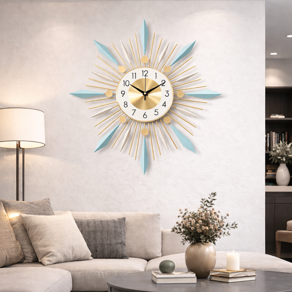 Radiant Starburst Designer Wall Clock