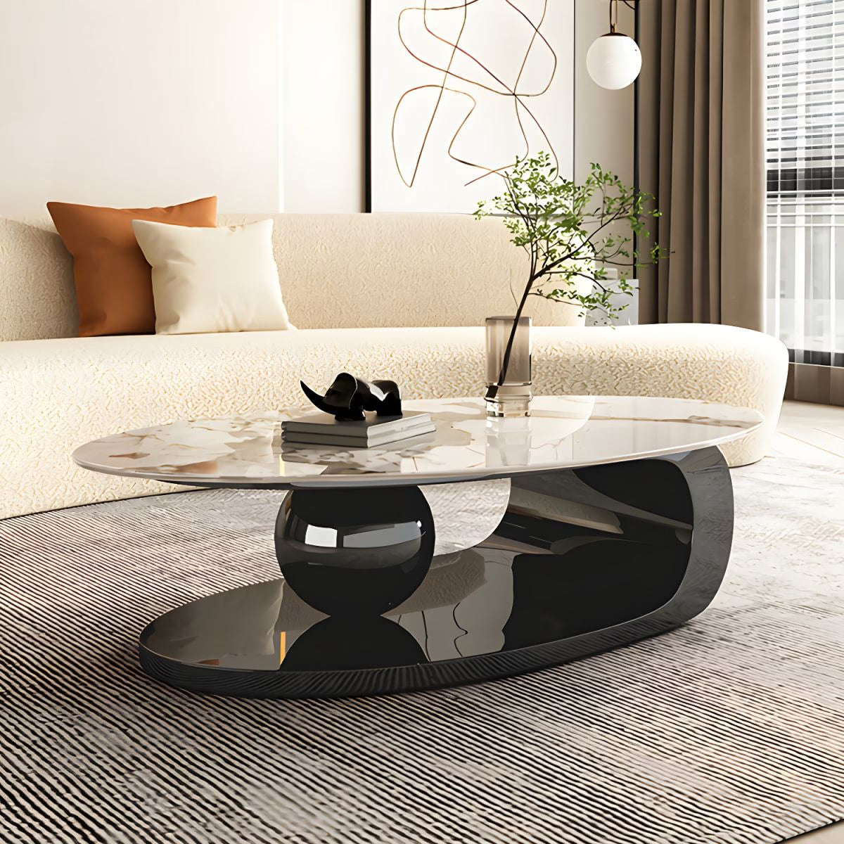 Black Ball Center Table For Living Room