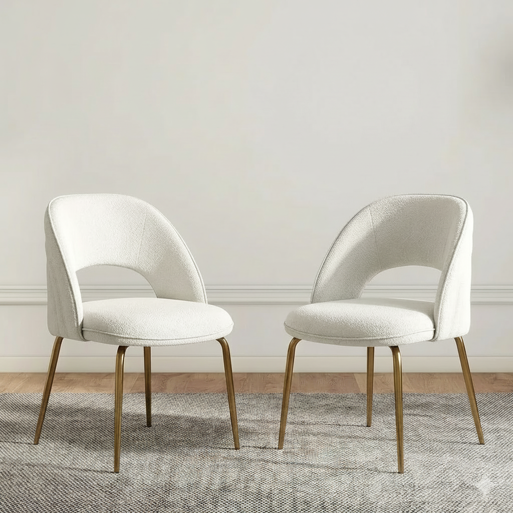 Heart Shape Marble Dining Table With Chairs