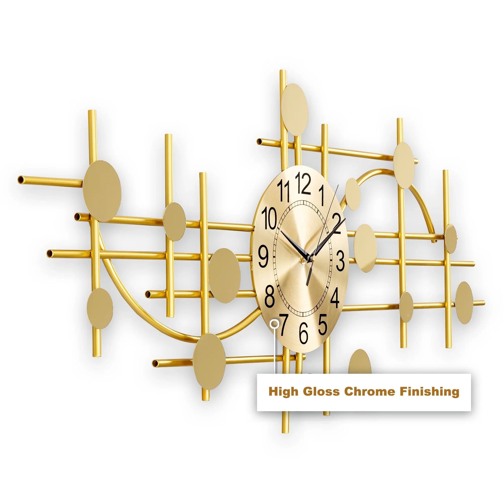 Designer Gold Metal Wall Clock