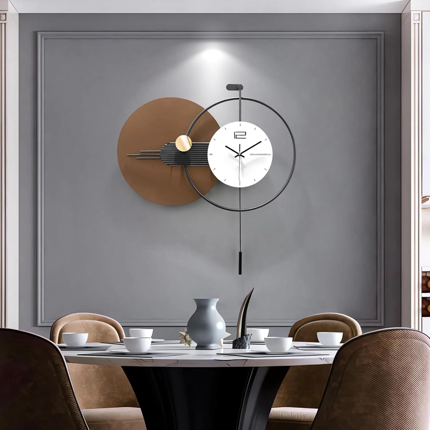 Dark Orbit Decorative Metal Wall Clock