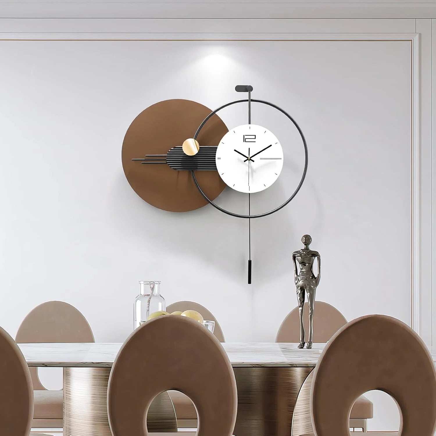 Dark Orbit Decorative Metal Wall Clock